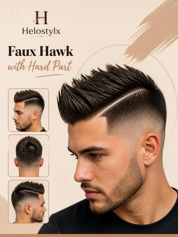 Faux Hawk with Hard Part
