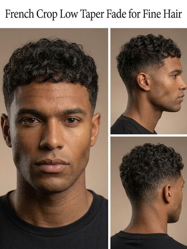  French Crop Low Taper for Fine Hair