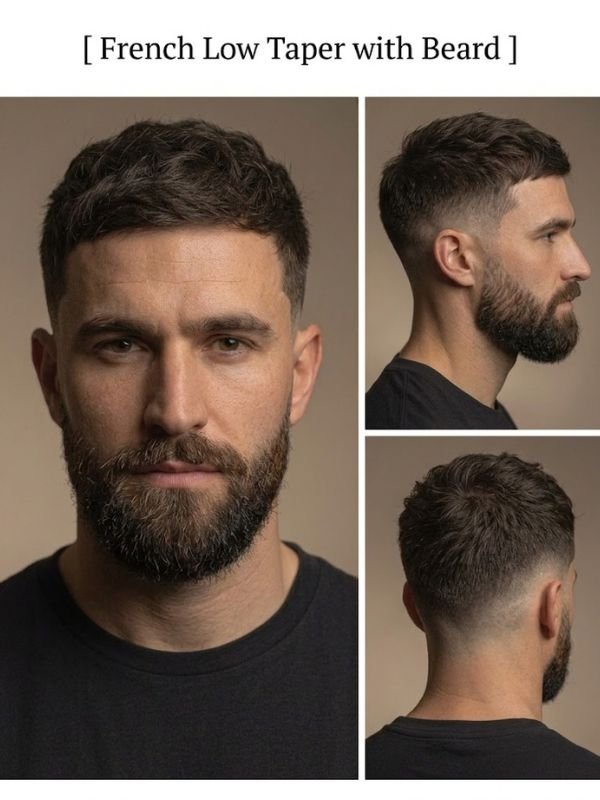 French Crop Low Taper with Beard