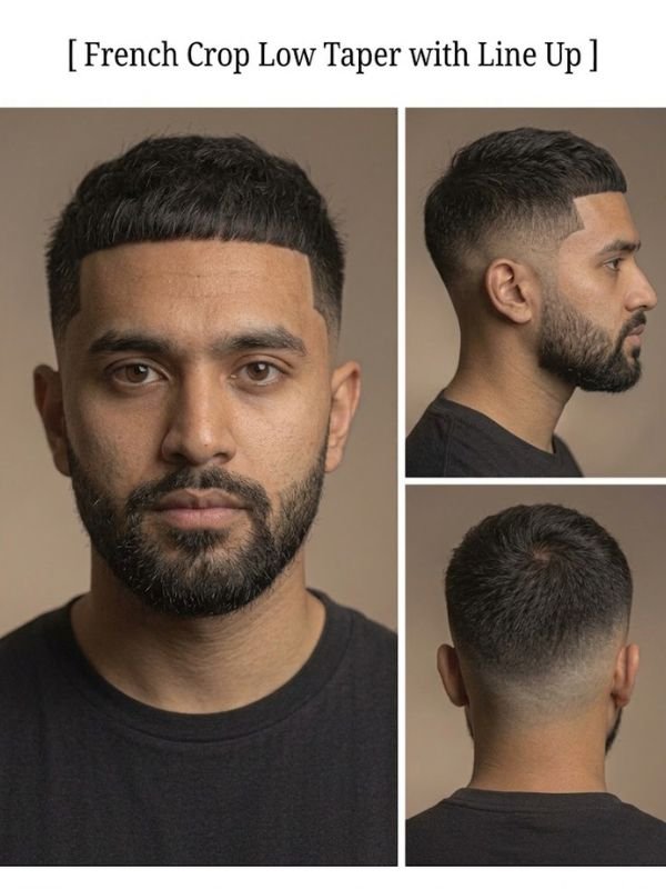 French Crop Low Taper with Line Up