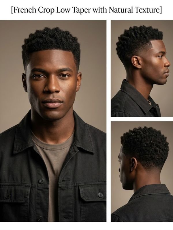 French Crop Low Taper with Natural Texture