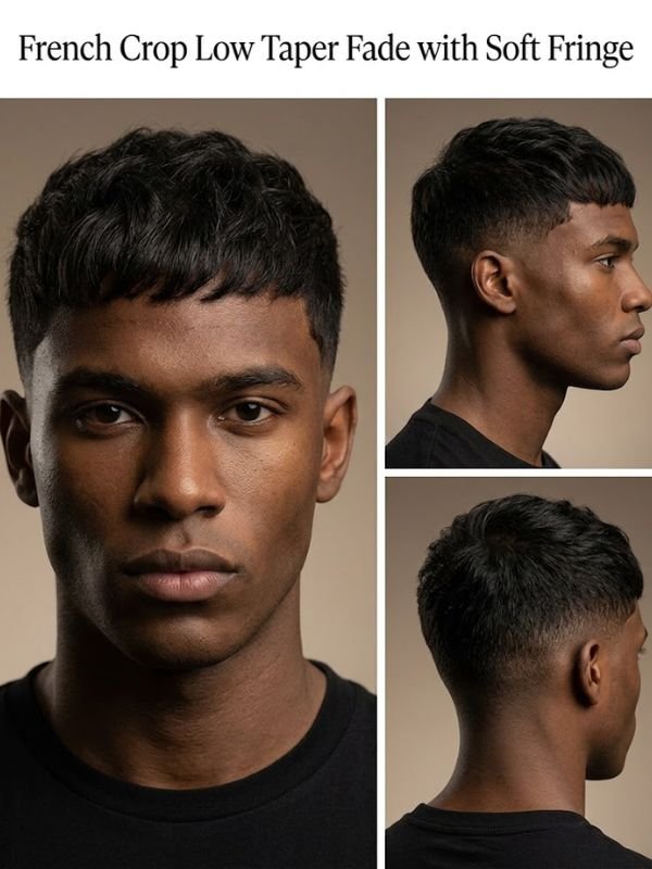 French Crop Low Taper with Soft Fringe