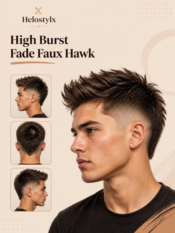 High Burst Fade Faux Hawk