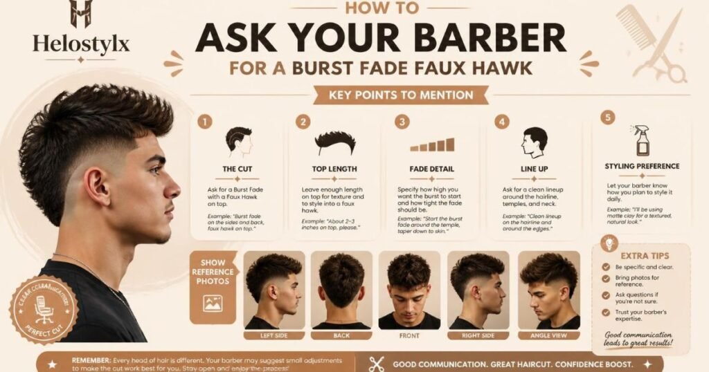 How to Ask Your Barber for a Burst Fade Faux Hawk