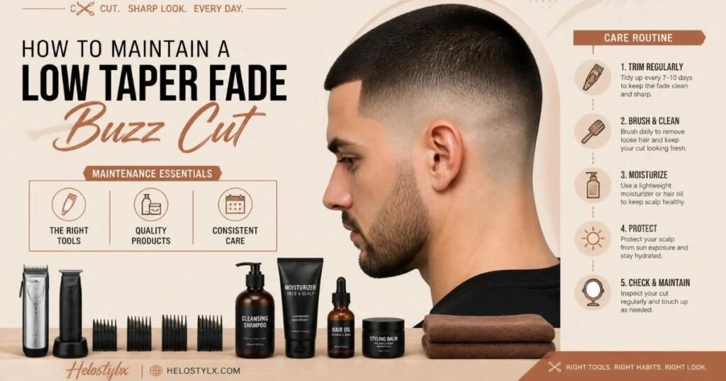 How to Maintain a Low Taper Fade Buzz Cut