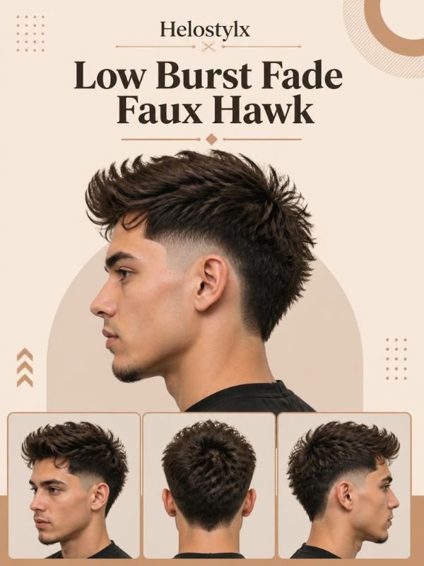 Low Burst Fade Faux Hawk