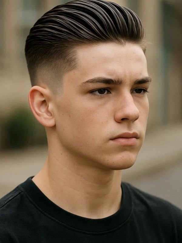 Low Burst Fade Slick Back