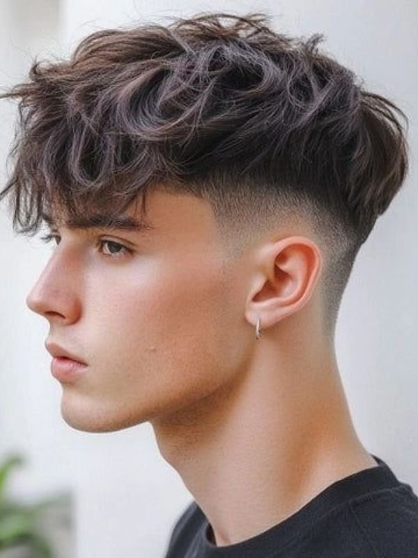 Messy Wavy Burst Fade