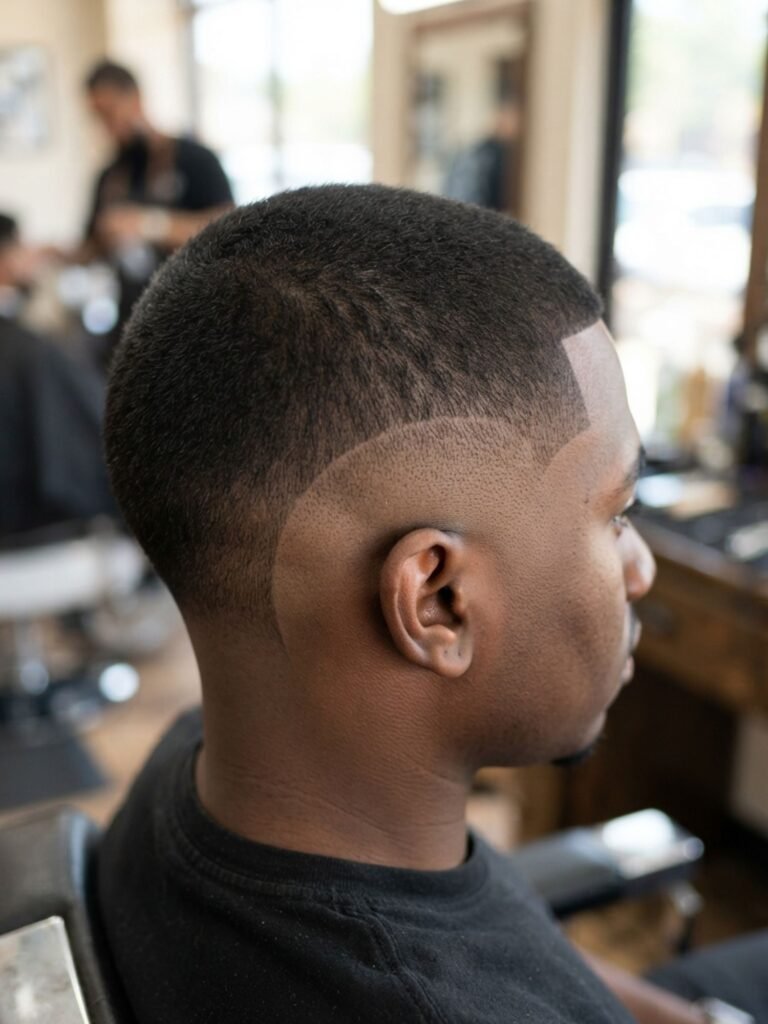 Mid Burst Fade Buzz Cut