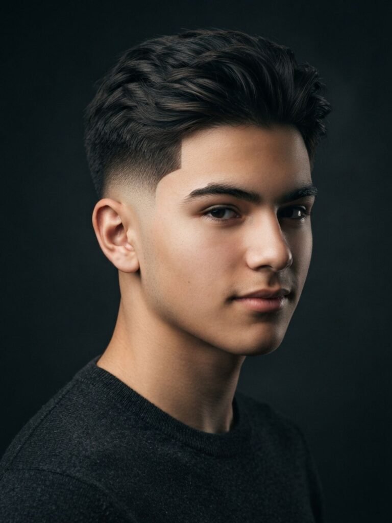 Mid Burst Fade for Teen Boys