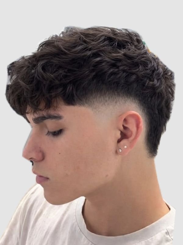Mid Wavy Burst Fade