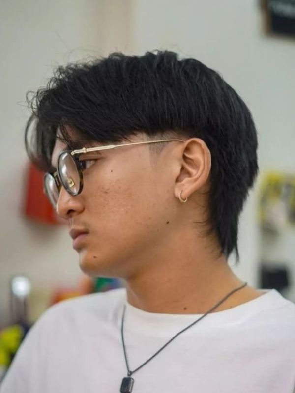Middle Part Modern Mullet Men