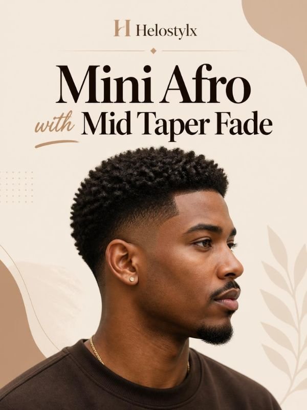 Mini Afro with Mid Taper Fade