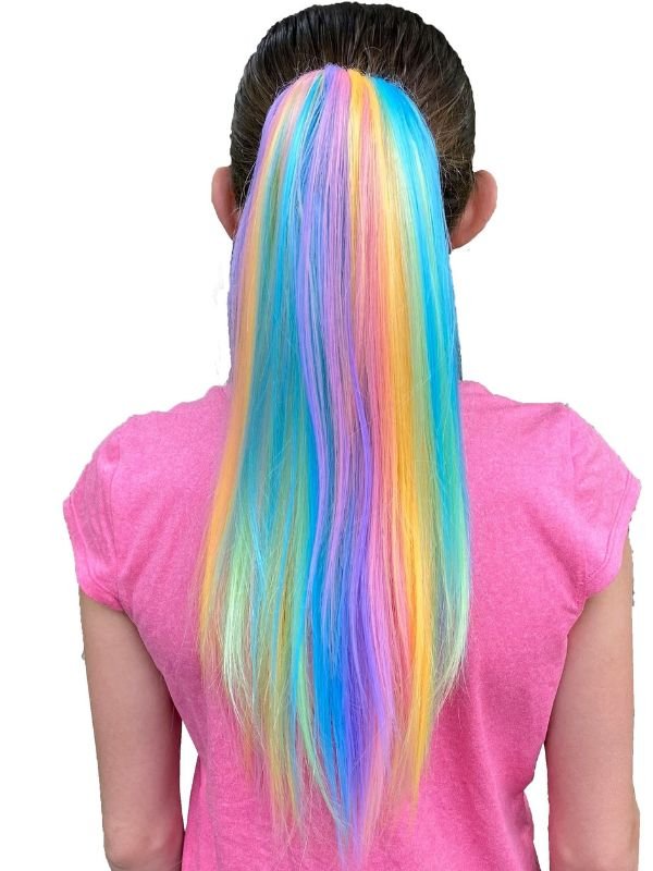 Rainbow Ponytail Explosion