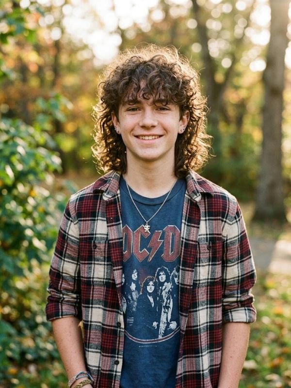 Shaggy Curly Mullet