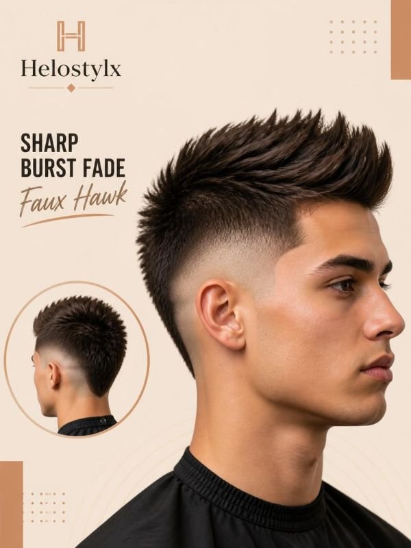 Sharp Burst Fade Faux Hawk