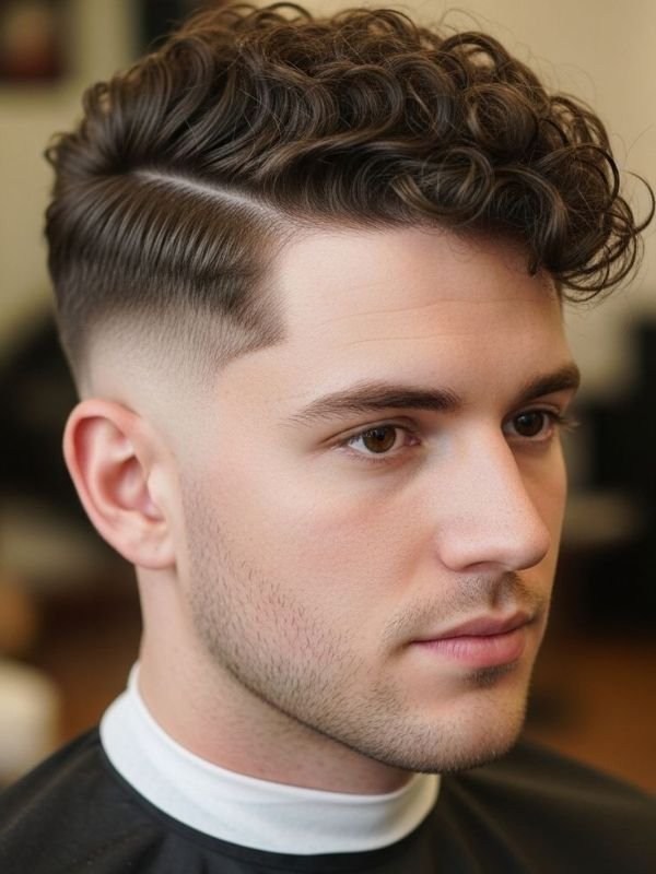 Side-Part Wavy Burst Fade