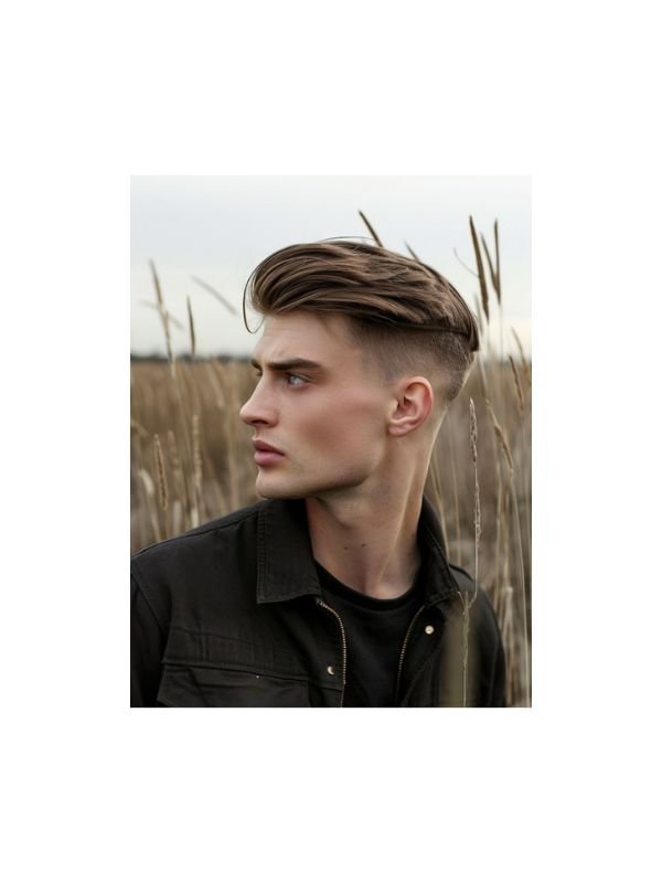 Side-Swept Low Taper Fade Fringe