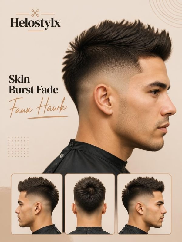 Skin Burst Fade Faux Hawk