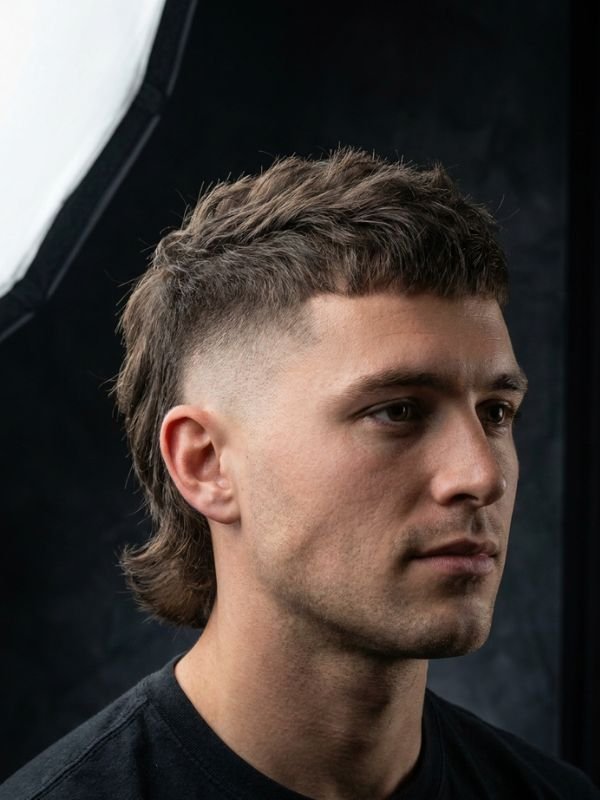 Skin Burst Fade Mullet