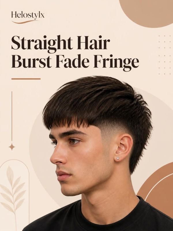 Straight Hair Burst Fade Fringe