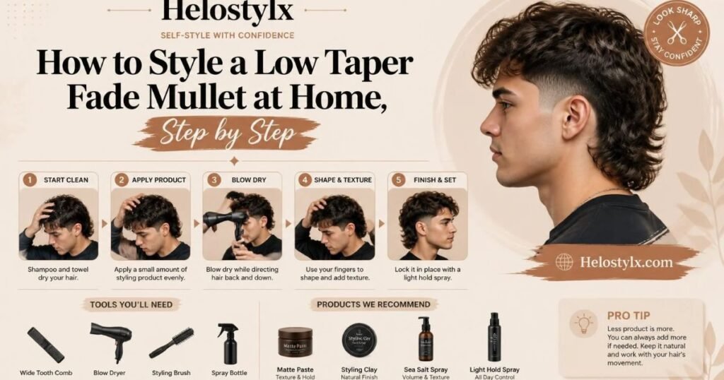 Style a Low Taper Fade Mullet at Home Step by Step