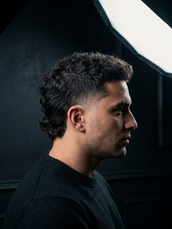 Taper Burst Fade Mullet