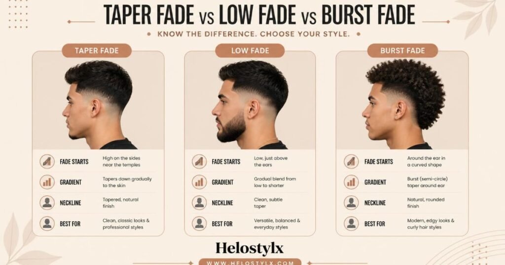 Taper vs Low Fade vs Burst Fade