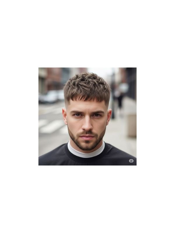 Textured Crop Fringe with Low Taper