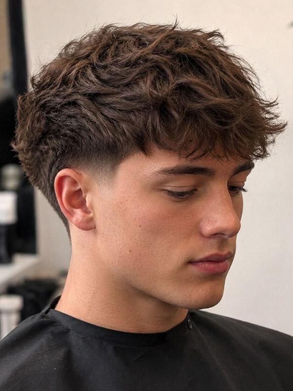 Textured Low Taper Fade Fringe