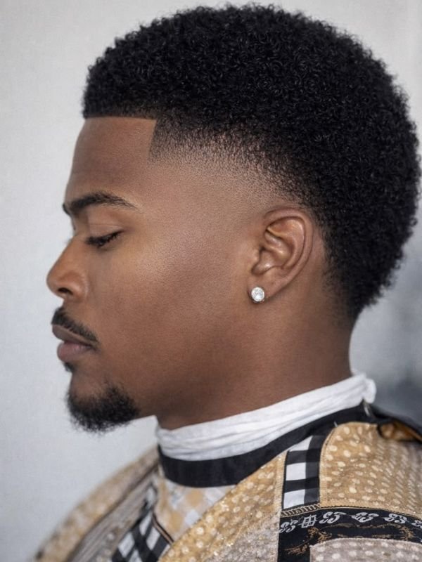 The Short Natural Afro With Taper