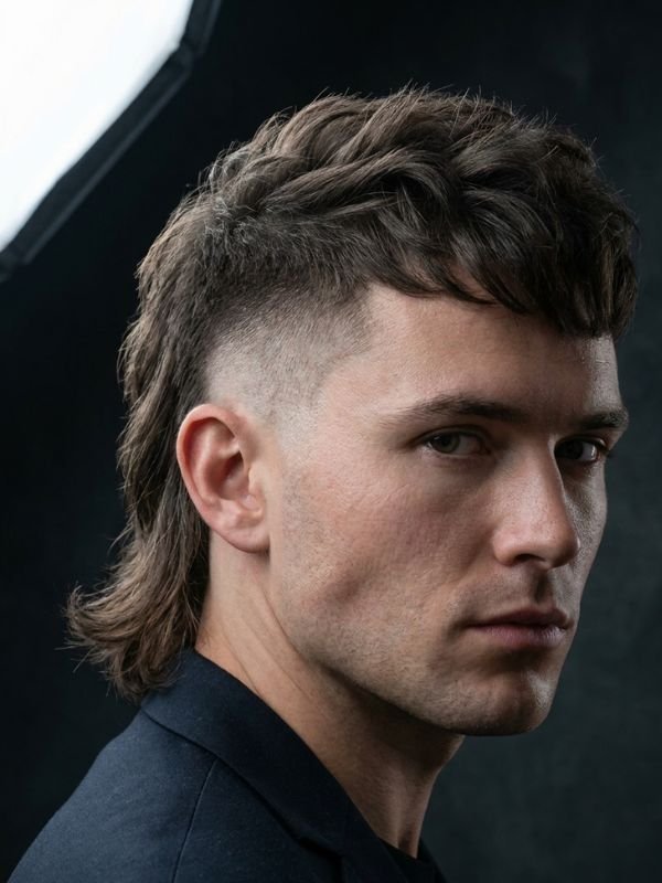Undercut Burst Fade Mullet