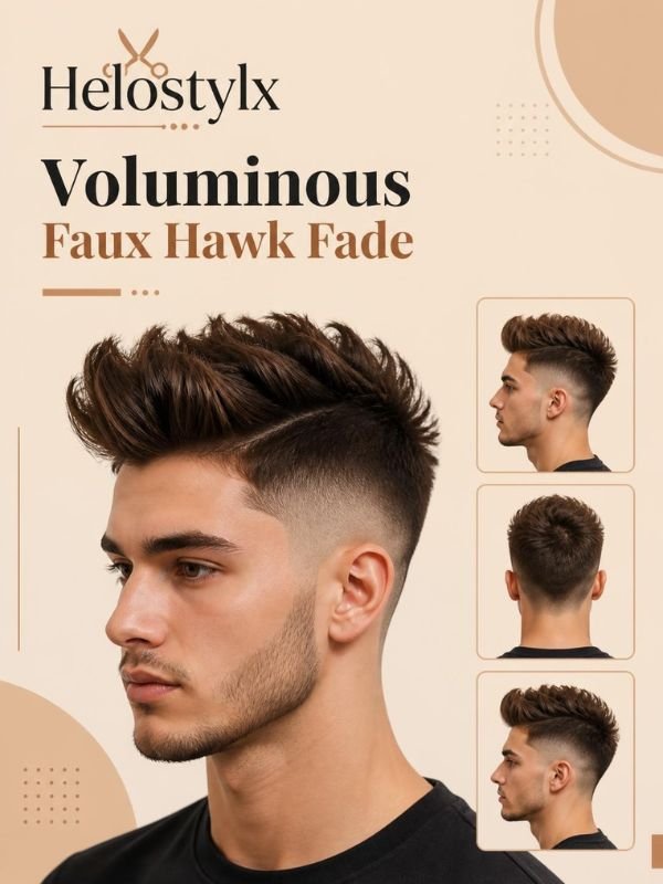 Voluminous Faux Hawk Fade