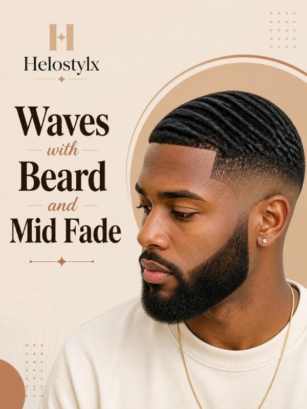 Waves with Beard and Mid Fade