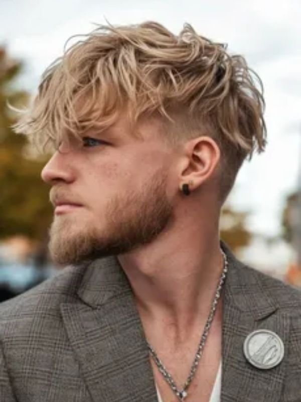 Wavy Low Taper Fade Fringe