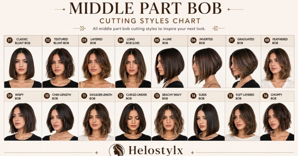What Is a Middle Part Bob