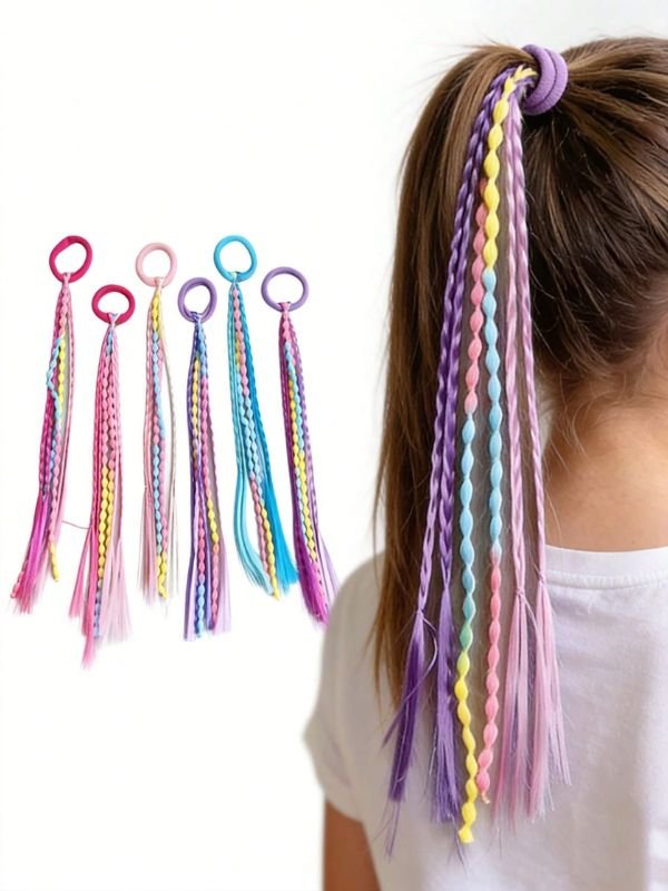 Yarn Wrapped Ponytail