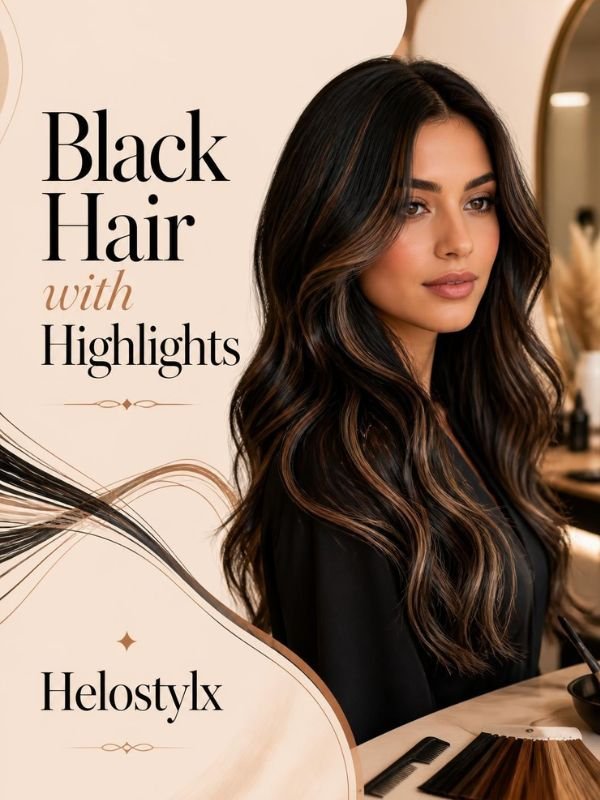Black Hair with HighlightsBlack Hair with Highlights