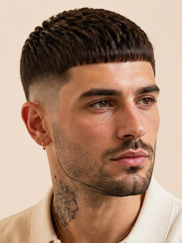 Caesar Edgar with Low Taper Fade