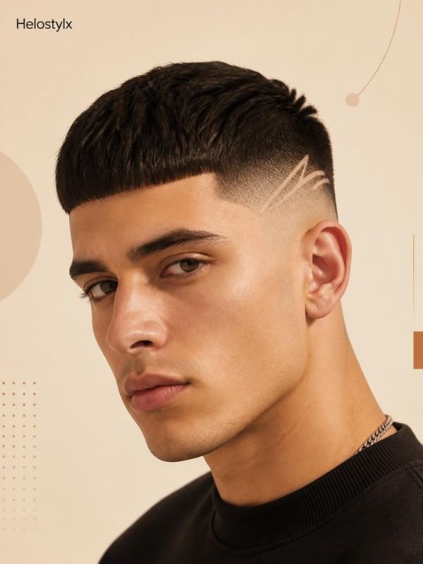 Edgar Cut with Mid Bald Fade and Design
