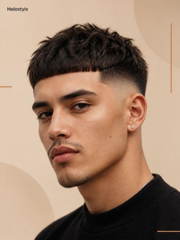 Edgar with Low Temp Fade and Blunt Fringe
