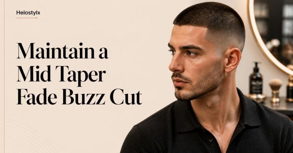 Maintain a Mid Taper Fade Buzz Cut