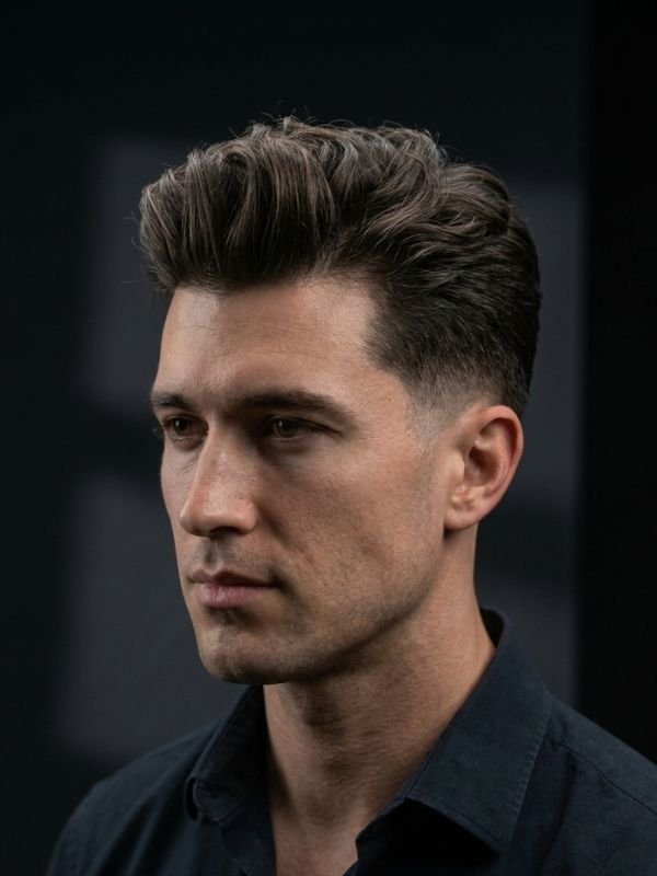 Medium-Length Fade With a Natural Top