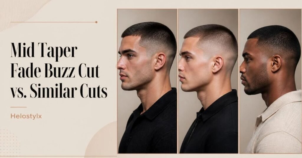 Mid Taper Fade Buzz Cut vs. Similar Cuts