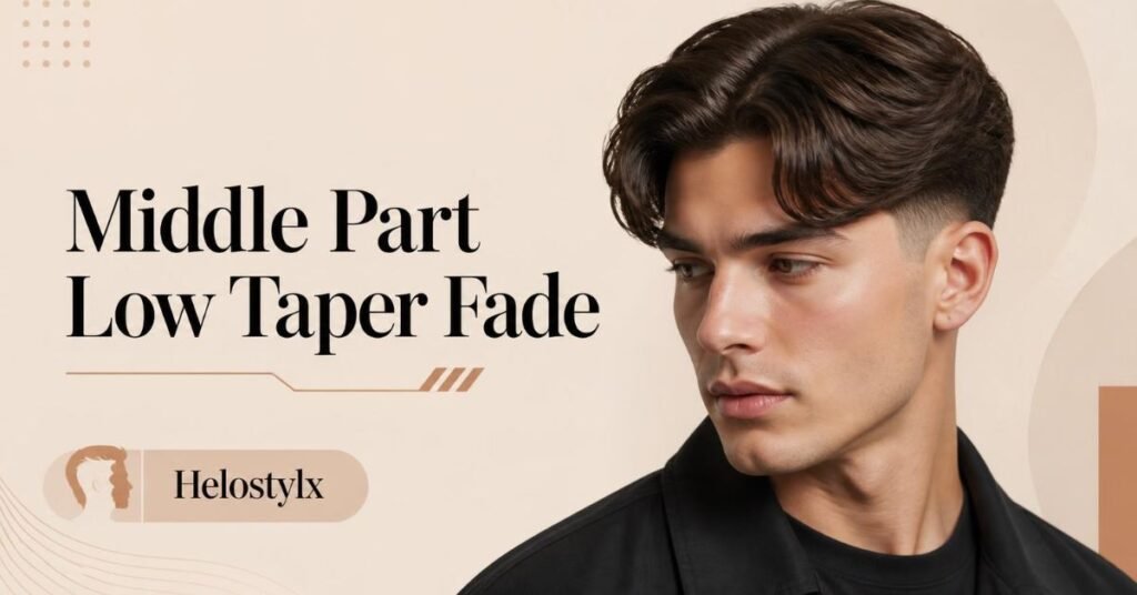 Middle Part Low Taper Fade