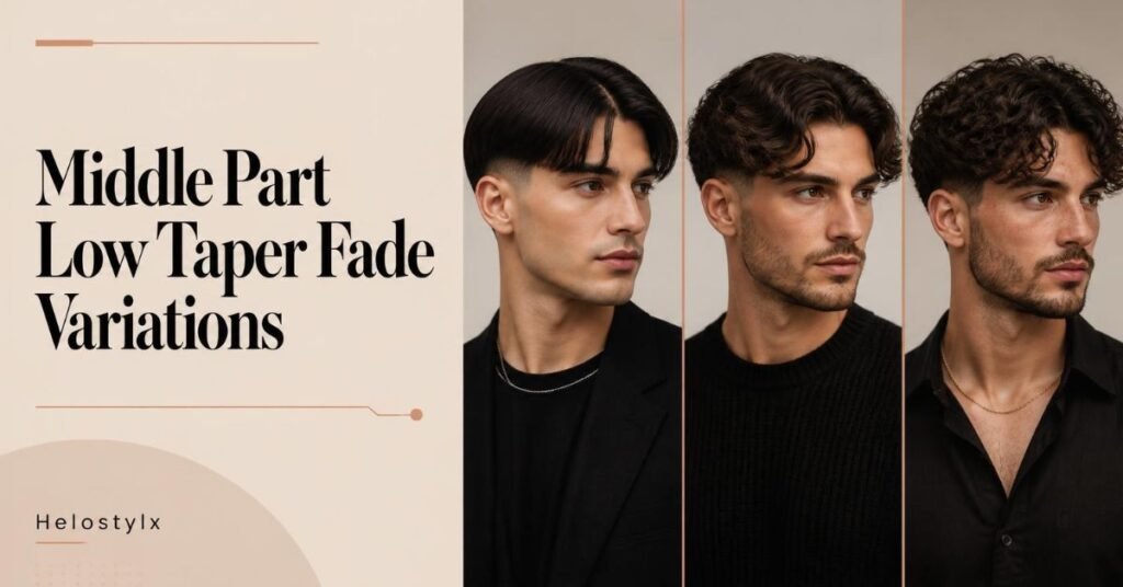Middle Part Low Taper Fade Variations