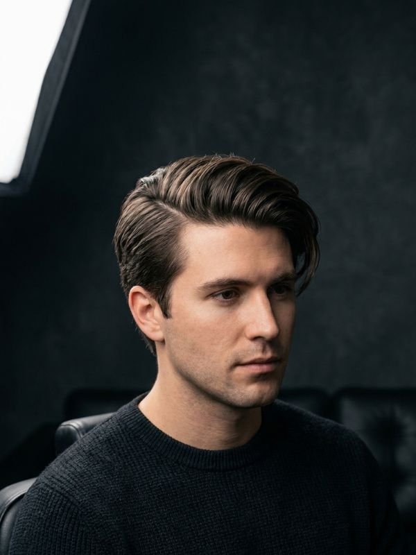Side-Parted Medium Hair