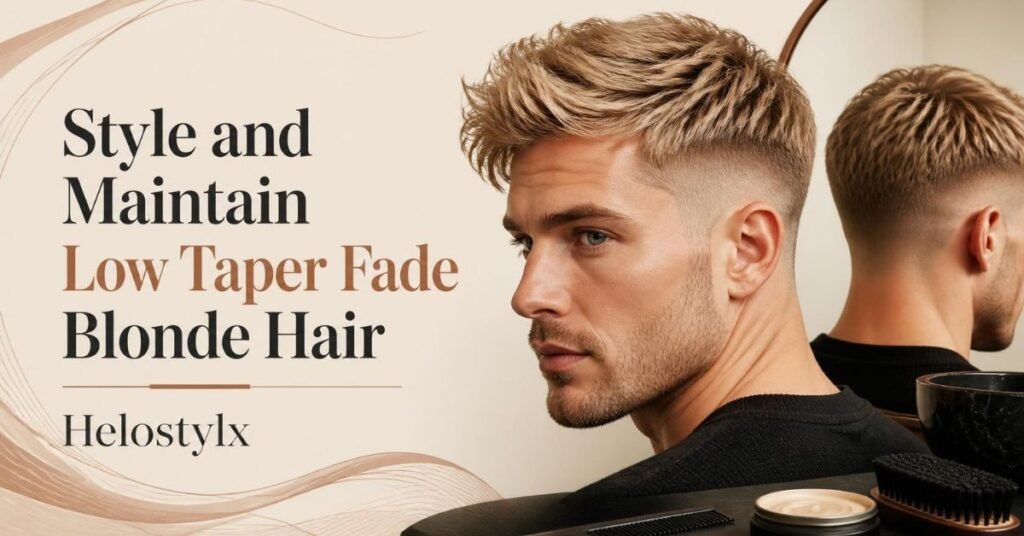 _ Style and Maintain Low Taper Fade Blonde Hair